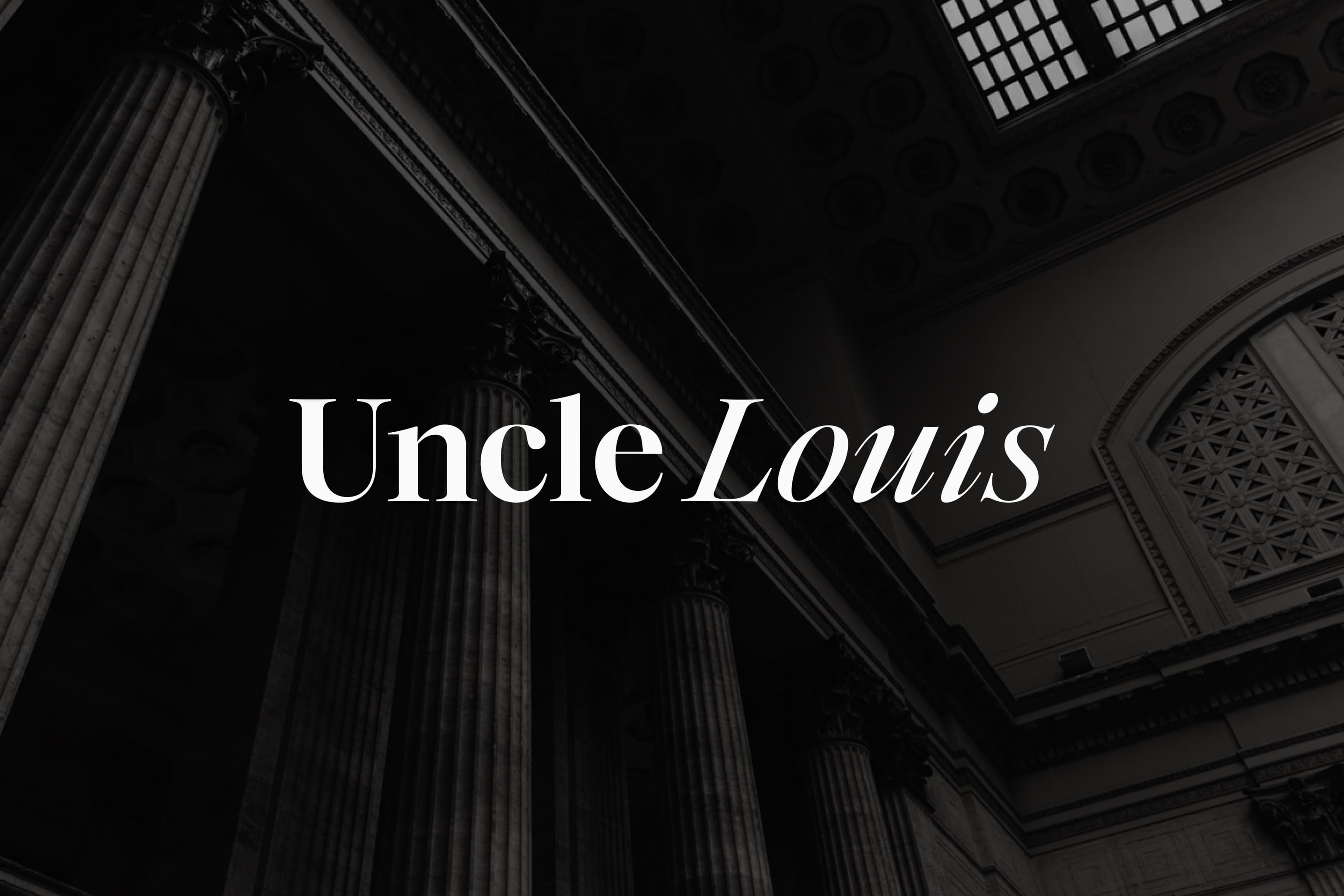 Classical courthouse columns representing Uncle Louis international tax advisory heritage